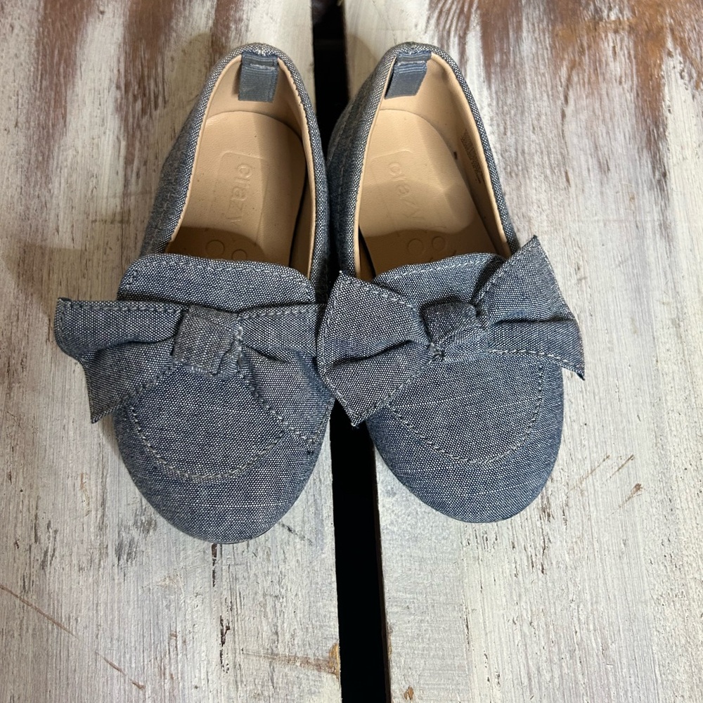 Crazy 8 Blue Denim Toddler Girls Slip On Dress Shoe Size 5